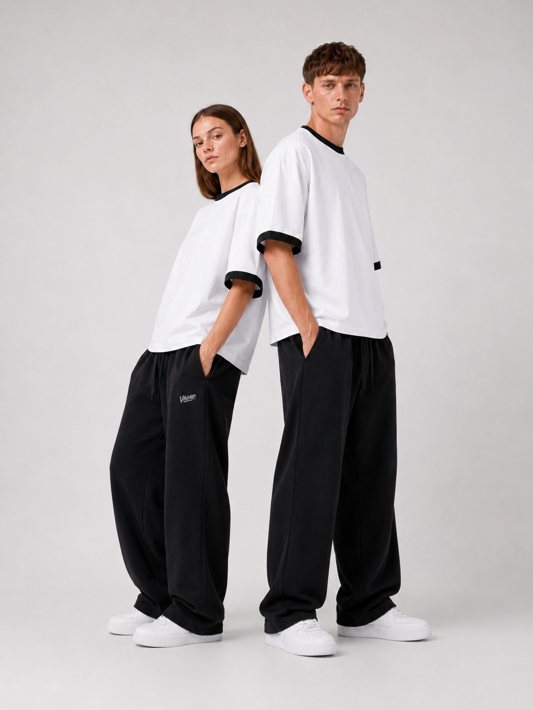 Ringer T-Shirt Boxy-Fit ( White )