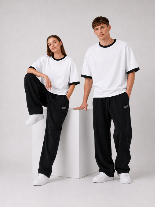 Ringer T-Shirt Boxy-Fit ( White )