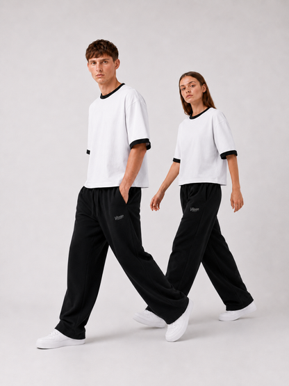 Ringer T-Shirt Boxy-Fit ( White )