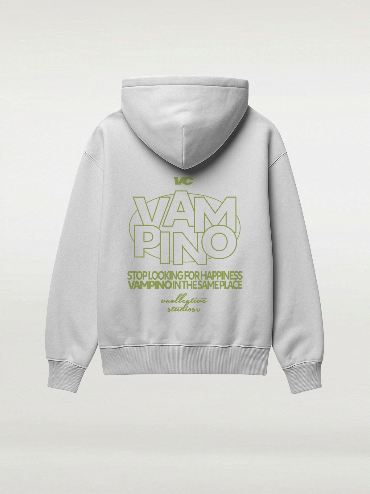 Vampino Stop Looking Hoodie - White