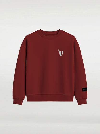 V Starburst Crew SW - Maroon