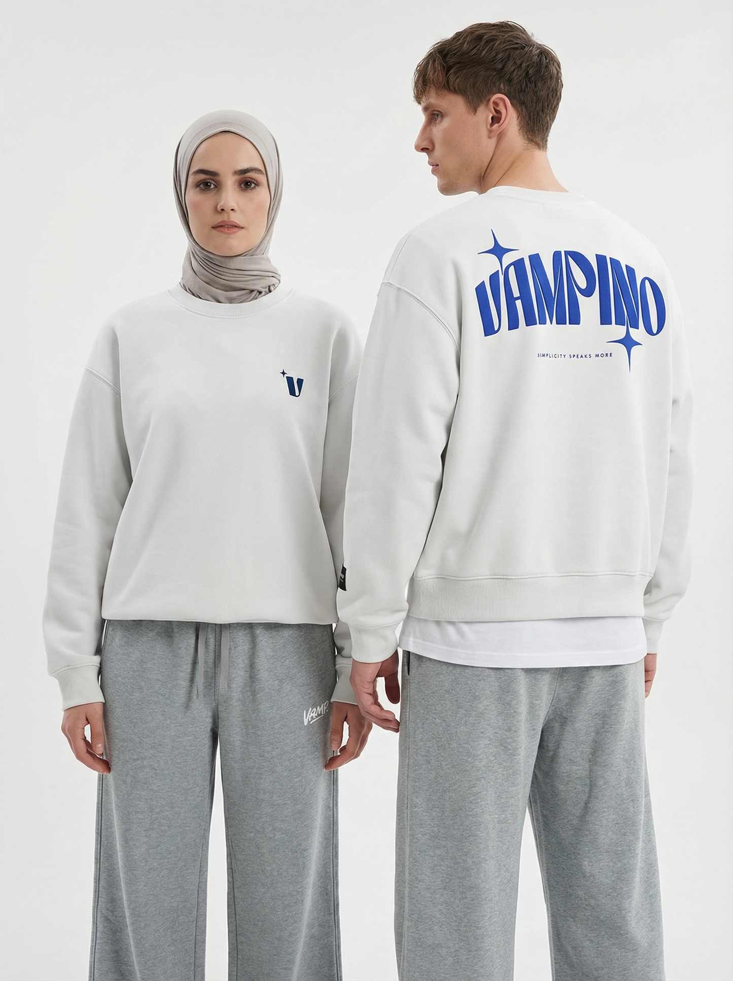 V Starburst Crew SW - White