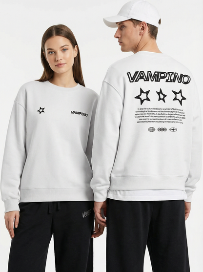 Vampino Stars Crew SW- White