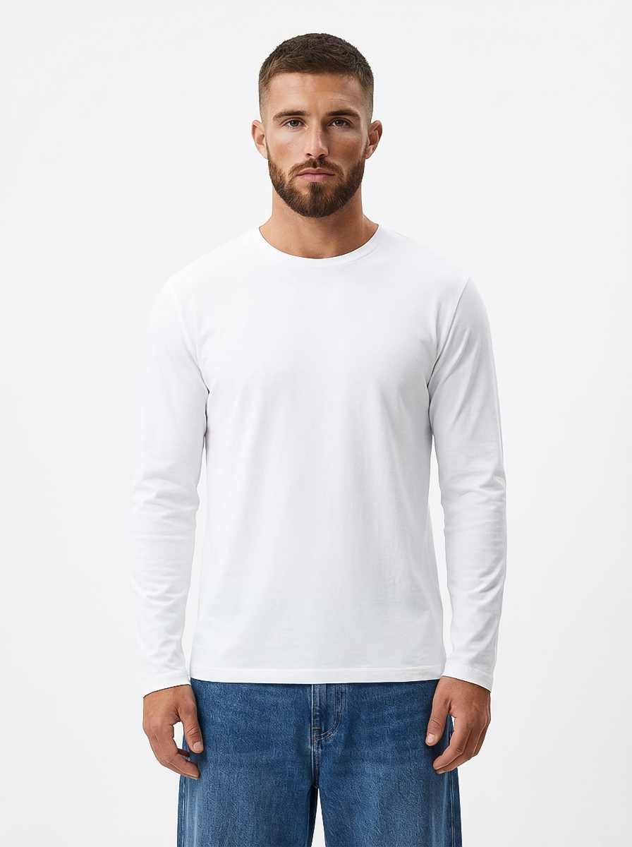 Undershirt Long Sleeve - White