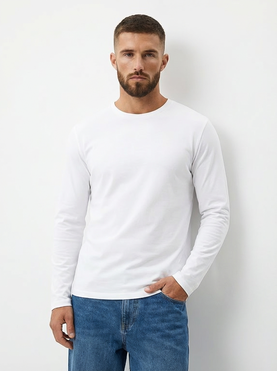 Undershirt Long Sleeve - White